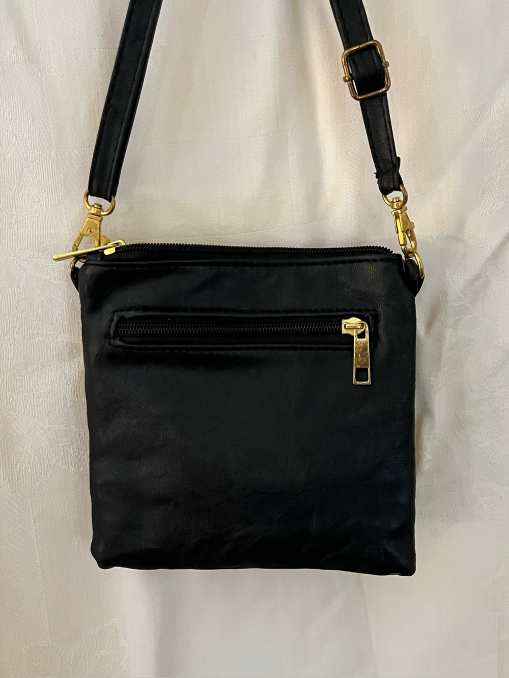 Black Floral Applique Crossbody Bag - Unbranded - Picture 3 of 9